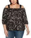 【送料無料】 ベルディーニ レディース シャツ トップス Black Label Plus Size Embellished Cold Shoulder Top Black