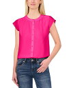 【送料無料】 セセ レディース シャツ ブラウス トップス Women's Scalloped Cap Sleeve Blouse Bright Rose