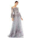 【送料無料】 マックダガル レディース ワンピース トップス Women's Jewel Encrusted Illusion Long Sleeve A Li...