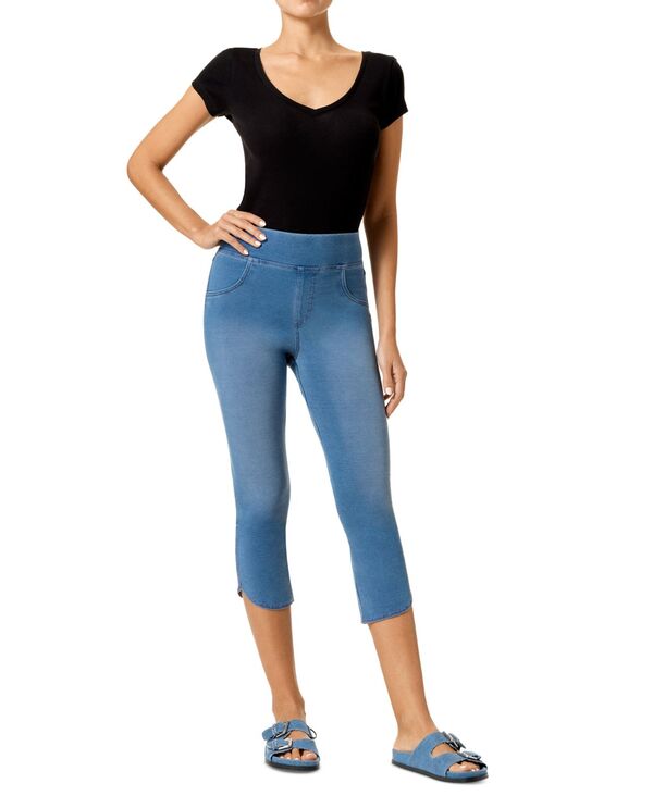 yz q[ fB[X MX {gX Women's Game Changing Tulip-Hem Denim Capri Leggings Classic Light Wash