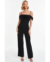 【送料無料】 クイズ レディース ジャンプスーツ トップス Women's Scuba Crepe Cold Shoulder Palazzo Jumpsuit...
