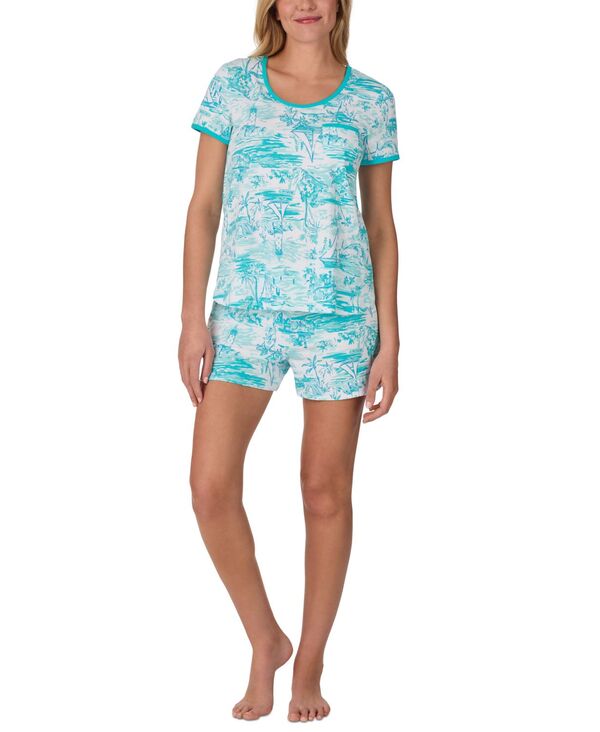 楽天ReVida 楽天市場店【送料無料】 クドルドッズ レディース ナイトウェア アンダーウェア Women's 2-Pc. Printed Shortie Boxer Pajamas Set Novelty Print