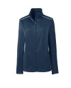 【送料無料】 ランズエンド レディース ジャケット・ブルゾン アウター Women's School Uniform Active Track Jacket Classic navy(4)