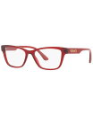【送料無料】 ヴェルサーチ レディース サングラス・アイウェア アクセサリー VE3316 Women's Pillow Eyeglasses Transparent Red