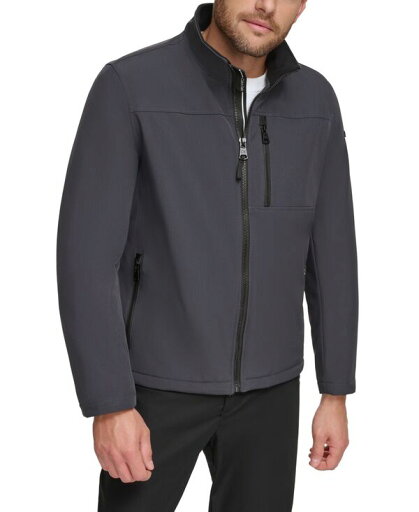【送料無料】 カルバンクライン メンズ ジャケット・ブルゾン アウター Men's Sherpa Lined Classic Soft Shell Jacket Iron 【送料無料】 カルバンクライン メンズ ジャケット・ブルゾン アウター Men's Sherpa Lined Classic Soft Shell Jacket Iron