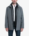 【送料無料】 ロンドンフォグ メンズ ジャケット・ブルゾン アウター Men's Wool-Blend Layered Car Coat Medium Gray