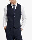 【送料無料】 マンゴ メンズ ベスト トップス Men's Slim-Fit Suit Vest Navy