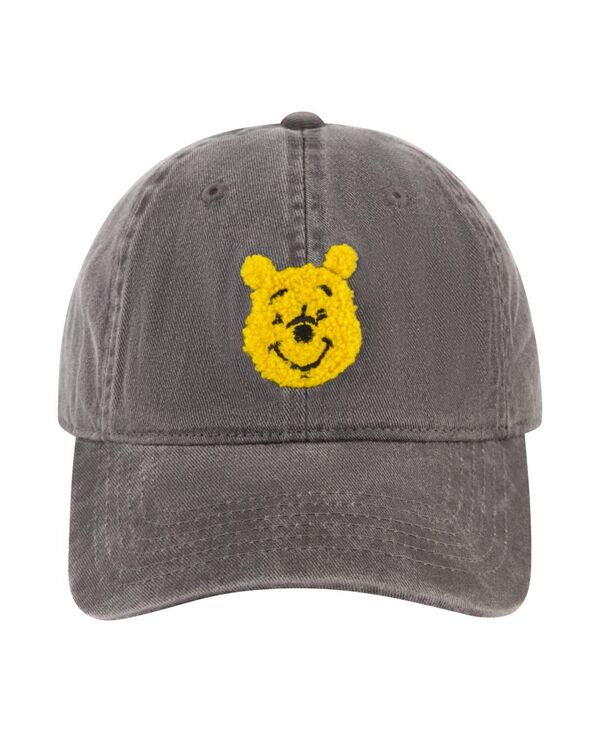  ディズニー メンズ 帽子 アクセサリー Men's Pooh Head Chenille Patch Dad Cap Grey