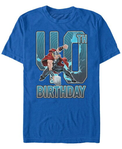 【送料無料】 フィフスサン メンズ Tシャツ トップス Men's Marvel Thor 40th Birthday Short Sleeve T-Shirt Royal Blue 【送料無料】 フィフスサン メンズ Tシャツ トップス Men's Marvel Thor 40th Birthday Short Sleeve T-Shirt Royal Blue