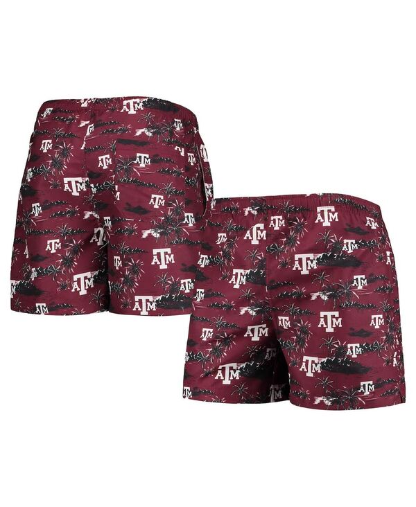 【送料無料】 フォコ メンズ ハーフパンツ・ショーツ 水着 Men's Maroon Texas A&M Aggies Island Palm Swim Trunks Maroon