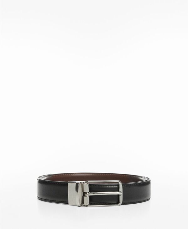 ̵ ޥ  ٥ ꡼ Men's Leather Reversible Belt Black