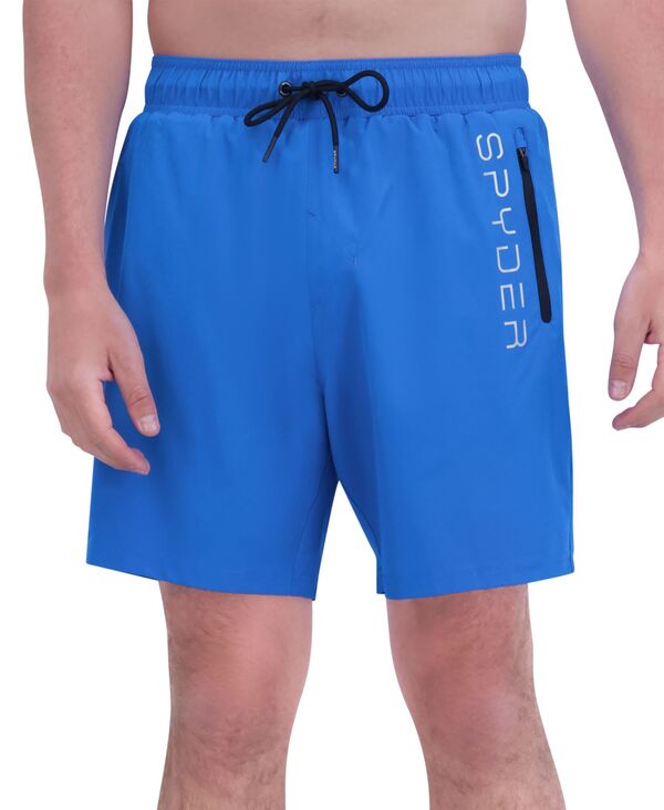 【送料無料】 スパイダー メンズ ハーフパンツ・ショーツ 水着 Men's Stretch 7" Swim Trunks with Compression Liner Epic Blue