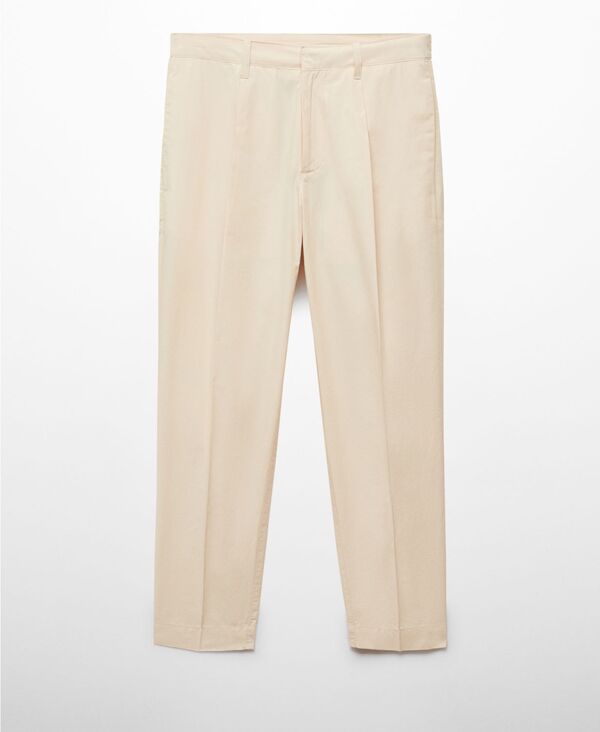 ̵ ޥ  奢ѥ ܥȥॹ Men's 100% Slim-Fit Cotton Pants Vanilla