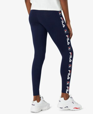 フィラ レディース カジュアルパンツ ボトムス Parma High-Rise Logo Leggings Navy