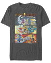 【送料無料】 フィフスサン メンズ Tシャツ トップス Men's Teen Comic Strips Short Sleeve Crew T-shirt Charcoal Heather