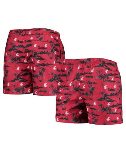 【送料無料】 フォコ メンズ ハーフパンツ・ショーツ 水着 Men's Crimson Washington State Cougars Island Palm Swim Trunks Crimson 【送料無料】 フォコ メンズ ハーフパンツ・ショーツ 水着 Men's Crimson Washington State Cougars Island Palm Swim Trunks Crimson