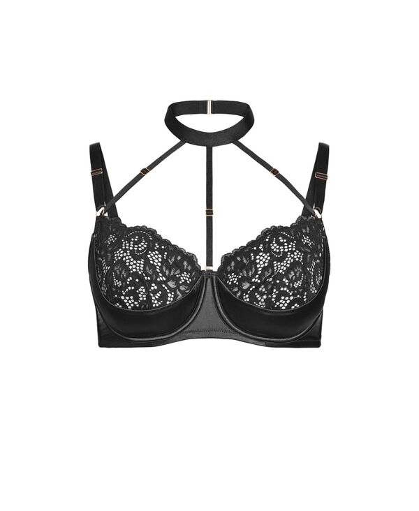 【送料無料】 シティーシック レディース ブラジャー アンダーウェア Women's Hollie Underwire Demi Bra Black