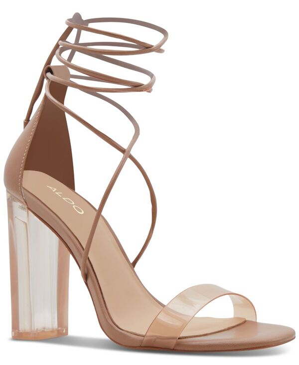 アルド 【送料無料】 アルド レディース サンダル シューズ Women's Onardonia Strappy Lace-Up Block-Heel Dress Sandal Bone