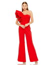 【送料無料】 マックダガル レディース ジャンプスーツ トップス Women's One Shoulder Ruffle Detail Flare Pant J...