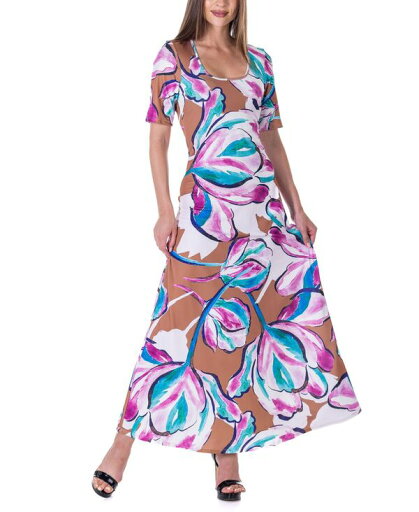 【送料無料】 24セブンコンフォート レディース ワンピース トップス Women's Print Elbow Sleeve Casual A Line Maxi Dress Miscellane 【送料無料】 24セブンコンフォート レディース ワンピース トップス Women's Print Elbow Sleeve Casual A Line Maxi Dress Miscellane