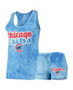 【送料無料】 コンセプツ スポーツ レディース タンクトップ トップス Women's Royal Chicago Cubs Billboard Racerback Tank Top and Shorts Set Royal