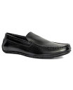 アンソニー ヴィア メンズ スリッポン・ローファー シューズ Men's Cleveland Driver Slip-On Leather Loafer Black