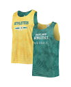 【送料無料】 フォコ メンズ タンクトップ トップス Men's Green Gold Oakland Athletics Floral Reversible ...