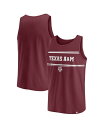【送料無料】 ファナティクス メンズ タンクトップ トップス Men's Maroon Texas A&M Aggies Stripe Block Tank T...
