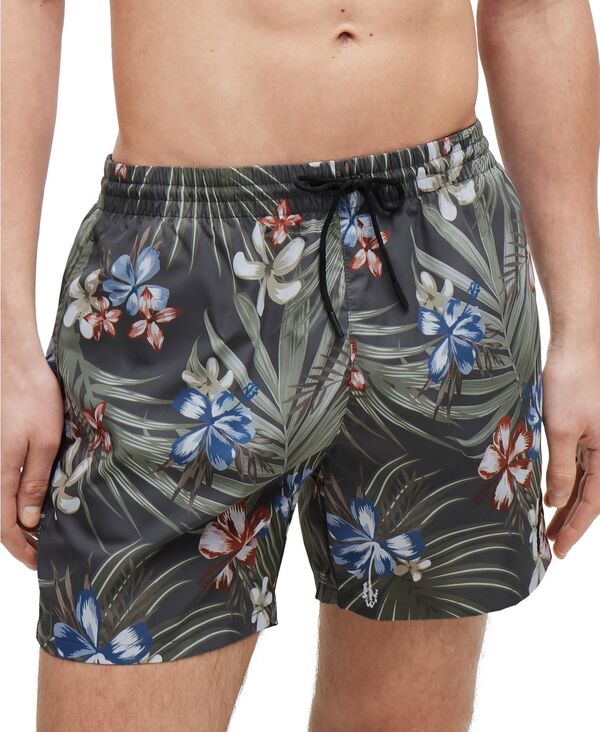 【送料無料】 ヒューゴボス メンズ ハーフパンツ・ショーツ 水着 Men's Printed Quick-Drying Swim Shorts Dark Beige