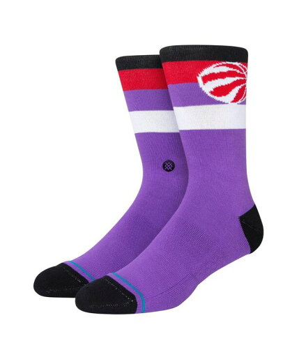 【送料無料】 スタンス メンズ 靴下 アンダーウェア Men's Toronto Raptors Stripe Crew Socks Purple 【送料無料】 スタンス メンズ 靴下 アンダーウェア Men's Toronto Raptors Stripe Crew Socks Purple