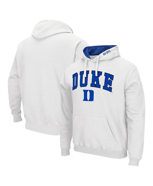 【送料無料】 コロシアム メンズ パーカー・スウェット フーディー アウター Men's White Duke Blue Devils Arch & Logo 3.0 Pullover Hoodie White