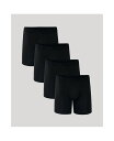 【送料無料】 パクト メンズ ボクサーパンツ アンダーウェア Men's Everyday Extended Boxer Brief 4-Pack Black