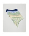 【送料無料】 パクト レディース パンツ アンダーウェア Women's Everyday High Rise Thong 6-Pack Tourist