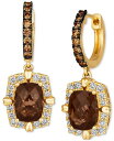 【送料無料】 ル ヴァン レディース ピアス・イヤリング アクセサリー Chocolate Quartz (2-1/2 ct. t.w.) & Diamond ...