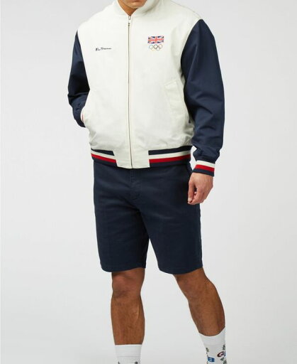 【送料無料】 ベンシャーマン メンズ ジャケット・ブルゾン アウター Men's Team GB Bomber Jacket Ivory 【送料無料】 ベンシャーマン メンズ ジャケット・ブルゾン アウター Men's Team GB Bomber Jacket Ivory