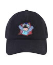 【送料無料】 ディズニー メンズ 帽子 アクセサリー Men's Stitch Print with Embroidery Dad Cap Black