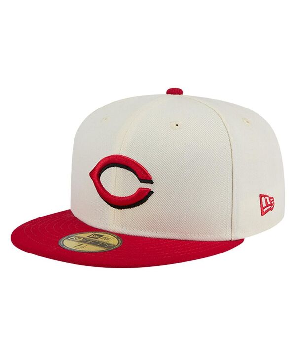 【送料無料】 ニューエラ メンズ 帽子 アクセサリー Men's White Cincinnati Reds Evergreen Chrome 59Fifty Fitted Hat White