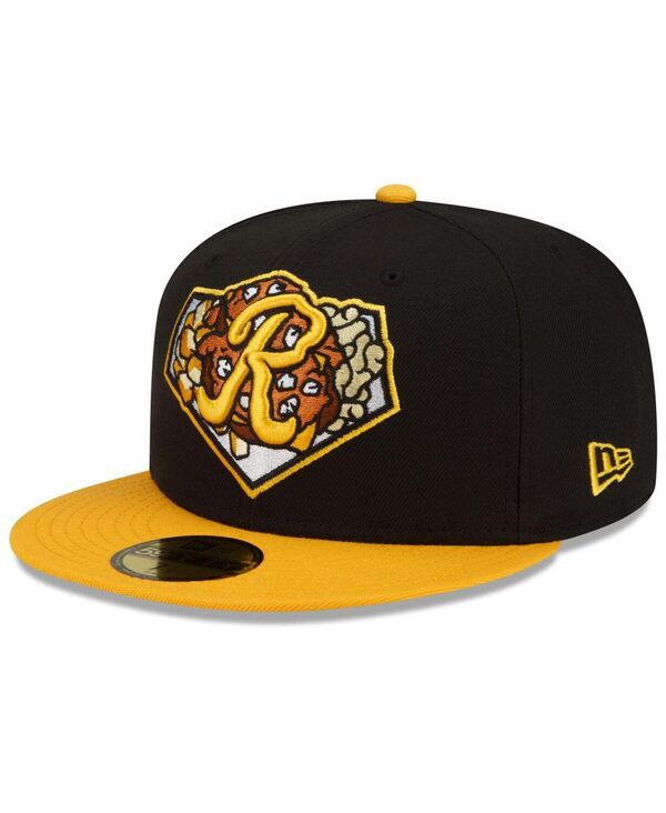 ニューエラ メンズ アクセサリー 帽子 New Era Men's Black Gold Rochester Red Wings Theme Night 59FIFTY Fitted Hat Black Gold ブラック