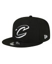 【送料無料】 ニューエラ メンズ 帽子 アクセサリー Men's Cleveland Cavaliers Black and White 9FIFTY Snap...