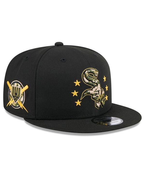 【送料無料】 ニューエラ メンズ 帽子 アクセサリー Men's Black Chicago White Sox 2024 Armed Forces Day 9FIFTY Snapback Hat Black