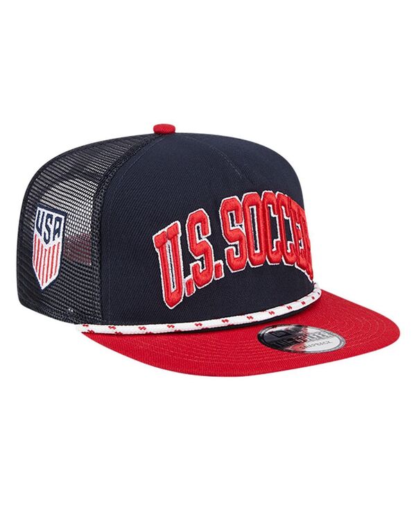 【送料無料】 ニューエラ メンズ 帽子 アクセサリー Men's Navy USMNT Throwback Golfer Snapback Hat Navy