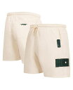 【送料無料】 プロスタンダード メンズ ハーフパンツ・ショーツ ボトムス Men's Cream Milwaukee Bucks Triple Tonal Woven Shorts Cream