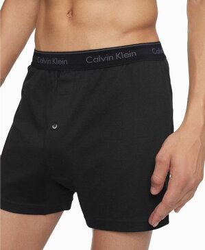 カルバンクライン メンズ ボクサーパンツ アンダーウェア Men's 3-Pack Cotton Classics Knit Boxers Black