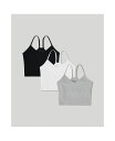 【送料無料】 パクト レディース シャツ トップス Women's Everyday Shelf Bra Cropped Camisole 3-Pack Hea...