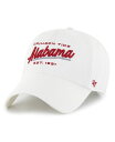 【送料無料】 47ブランド レディース 帽子 アクセサリー 47 Brand Women's White Alabama Crimson Tide Sidney Clean Up Adjustable Hat White
