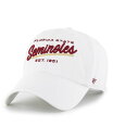 【送料無料】 47ブランド レディース 帽子 アクセサリー 47 Brand Women's White Florida State Seminoles Sidney Clean Up Adjustable Hat White