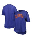 【送料無料】 プレスボックス レディース Tシャツ トップス Women's Royal Distressed Florida Gators Arch Poncho T-shirt Royal