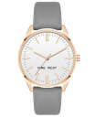 【送料無料】 ナインウェスト レディース 腕時計 アクセサリー Women's Quartz Gray Faux Leather Band Watch 36mm Gray Rose Gold-Tone