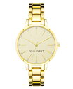 【送料無料】 ナインウェスト レディース 腕時計 アクセサリー Women's Quartz Gold-Tone Alloy Link Bracelet Watch 36mm Gold-Tone