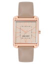 【送料無料】 ナインウェスト レディース 腕時計 アクセサリー Women's Quartz Square Taupe Faux Leather Band Wa...